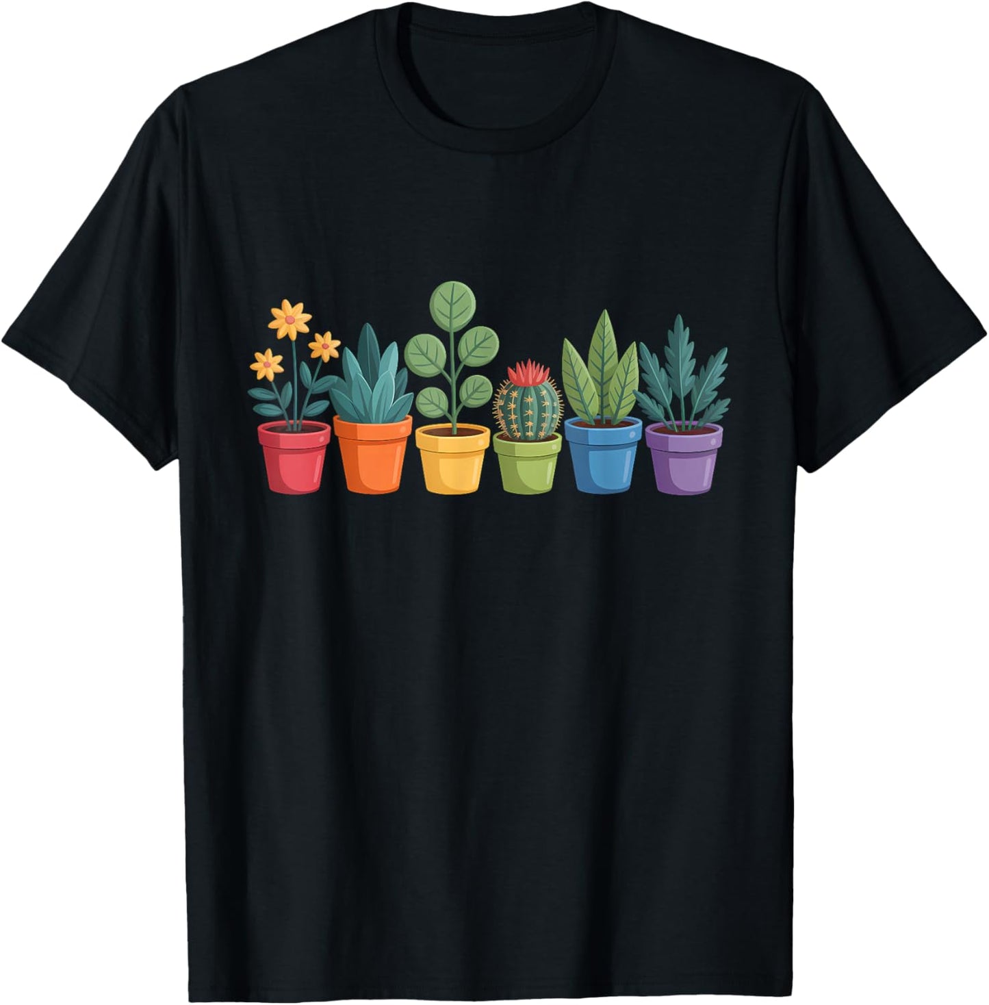 Plants LGBTQ Gardener Gay Pride Plant Gardening T-Shirt - T-Shirt | Black