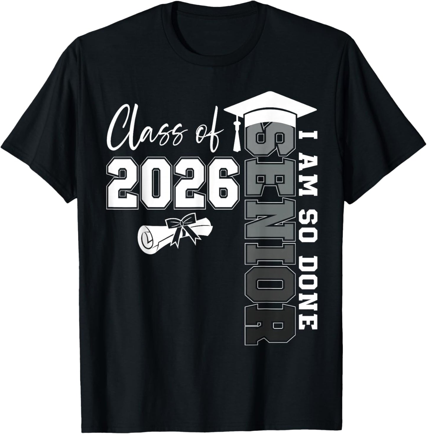 Class of 2026 Senior 2026 Graduation Decoration Men Senior T-Shirt - T-Shirt | Black