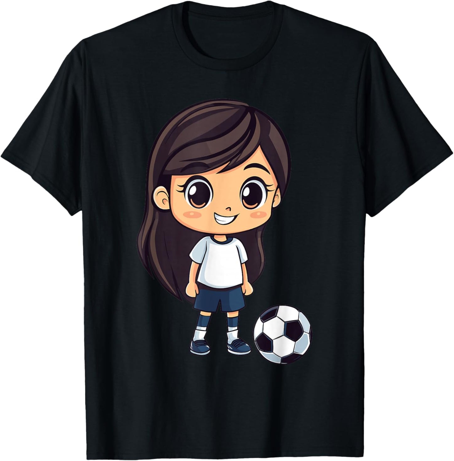 Girl Soccer T-Shirt - T-Shirt | Black