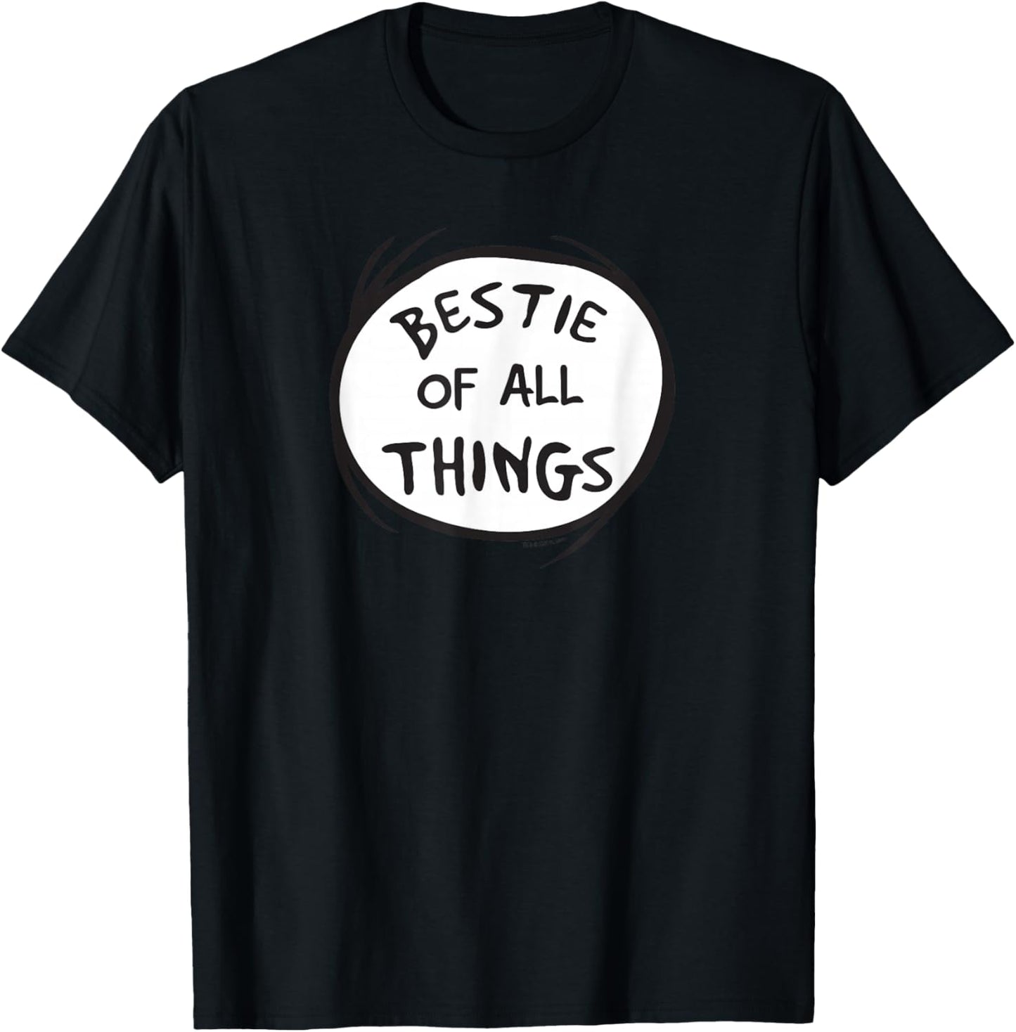 Dr. Seuss Bestie of All Things Color Officially Licensed T-Shirt - T-Shirt | Black