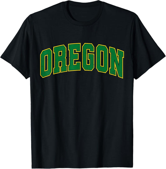 Vintage Oregon OR Green Style Sports Women Kids T-Shirt - T-Shirt | Black