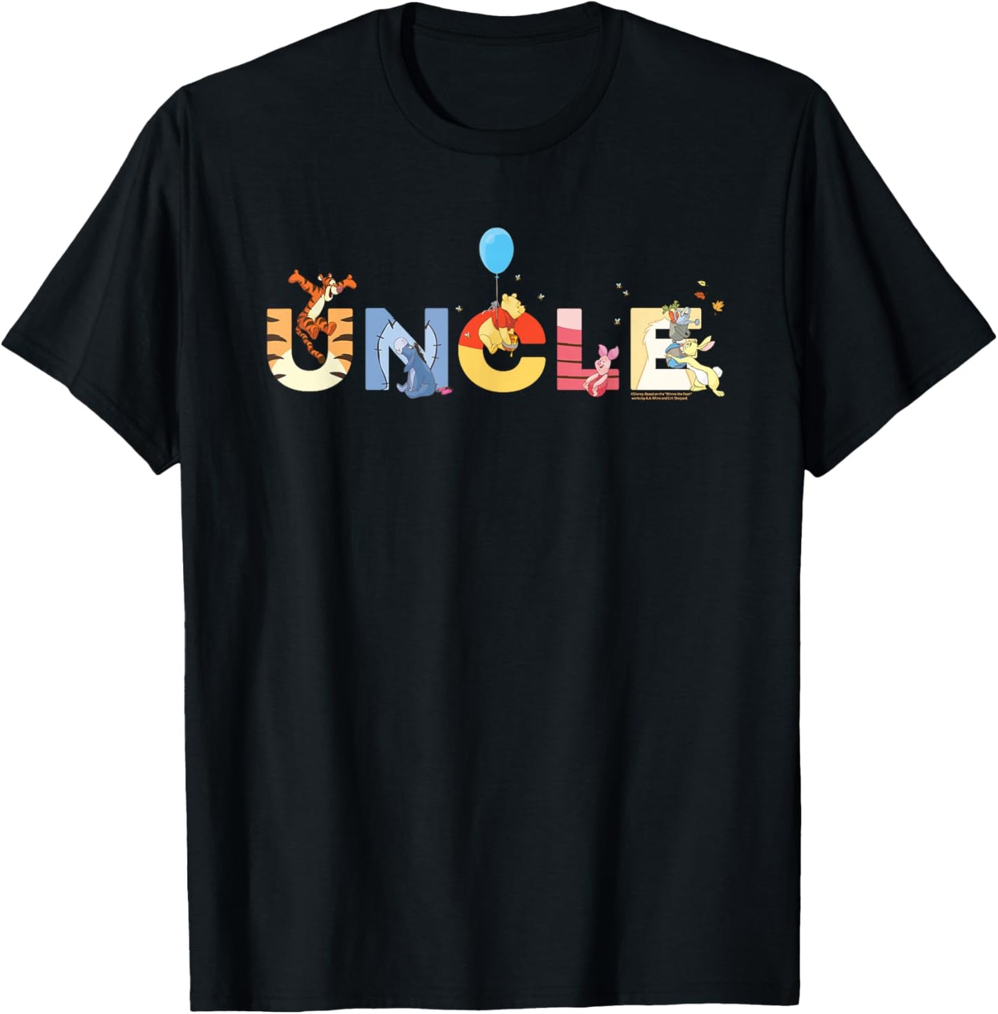 Disney Winnie The Pooh & Friends Uncle Family Disney Trip T-Shirt - T-Shirt | Black