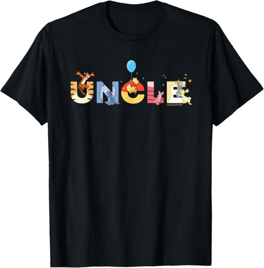 Disney Winnie The Pooh & Friends Uncle Family Disney Trip T-Shirt - T-Shirt | Black