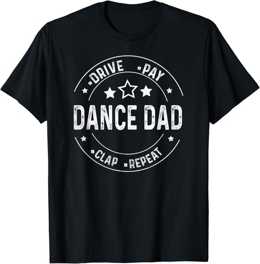Funny Dad Dance Retro Proud Dancer Dancing Father's Day Men T-Shirt - T-Shirt | Black