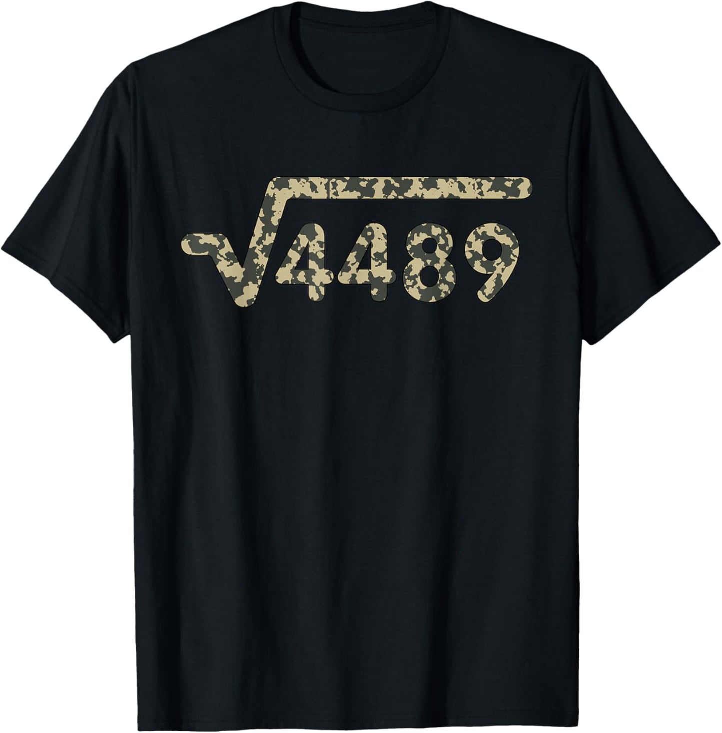 Square Root 4489 Slang Math Teacher Six Seven 6 7 Meme Camo T-Shirt - T-Shirt | Black