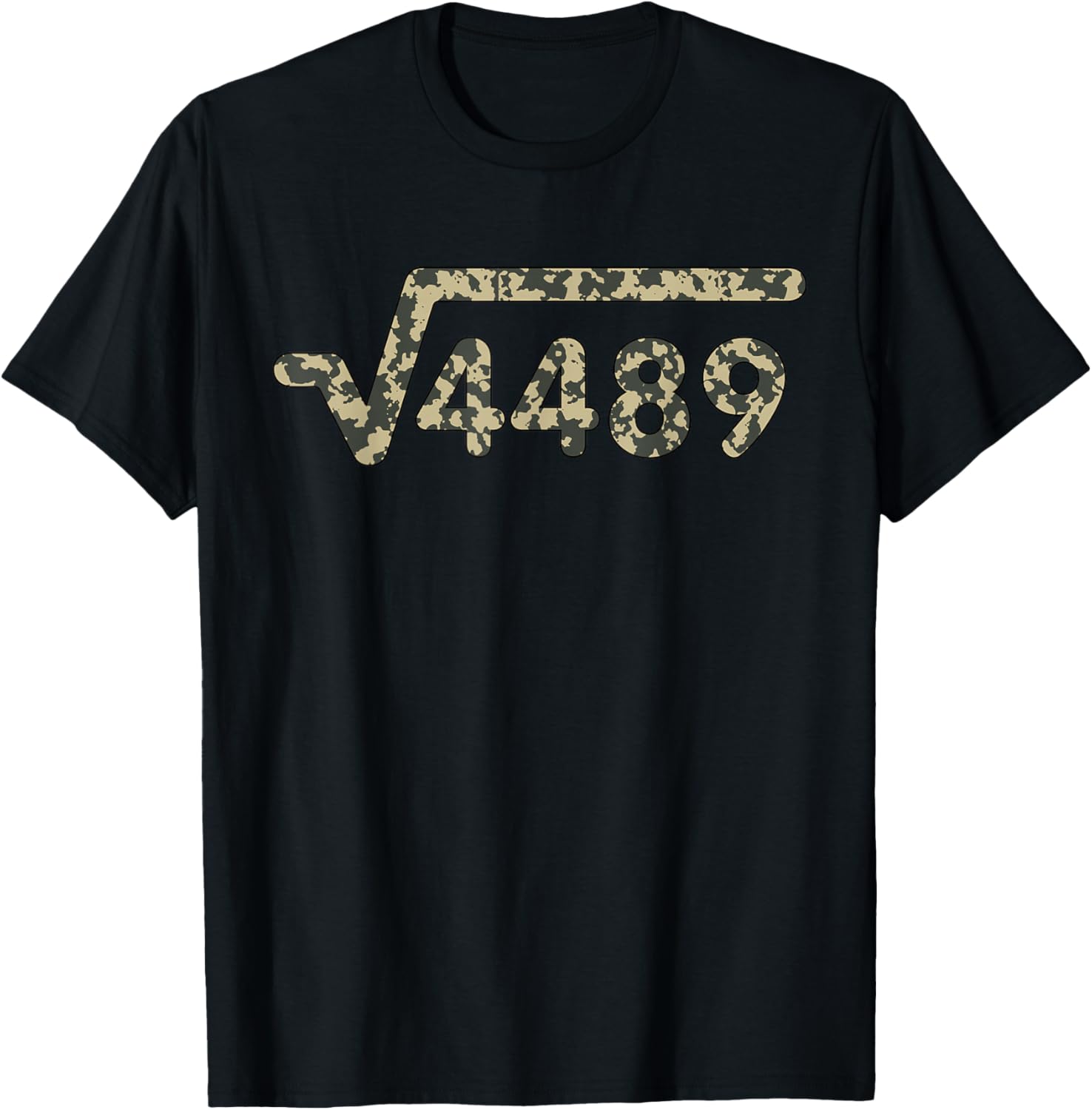 Square Root 4489 Slang Math Teacher Six Seven 6 7 Meme Camo T-Shirt - T-Shirt | Black