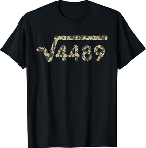 Square Root 4489 Slang Math Teacher Six Seven 6 7 Meme Camo T-Shirt - T-Shirt | Black