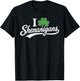 I Clover Shenanigans St Patricks Day Irish Lucky Girl T-Shirt - T-Shirt | Black