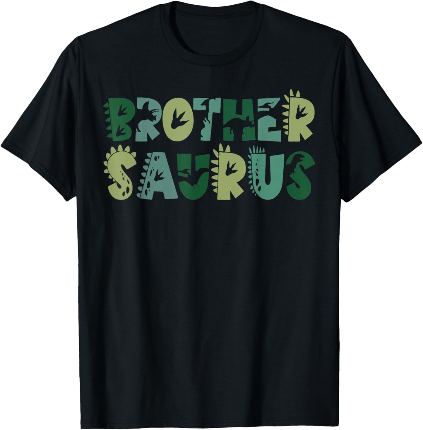 Brother Saurus Bro Dinosaur Birthday Boy 1st Family Matching T-Shirt - T-Shirt | Black