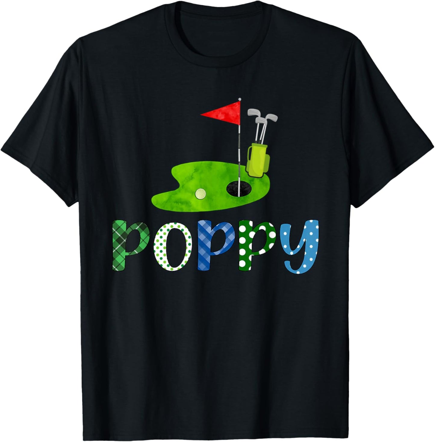 Poppy Golf Sport Matching Family Golf Lover T-Shirt - T-Shirt | Black