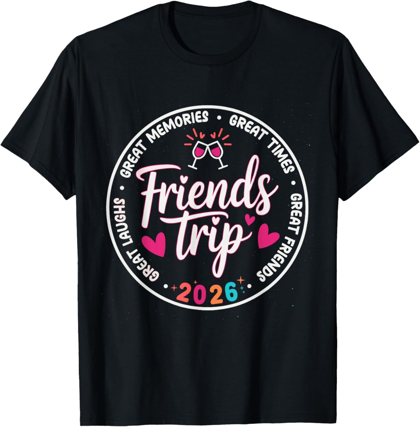 Trip Vacation 2026 Friends Matching Group T-Shirt - T-Shirt | Black