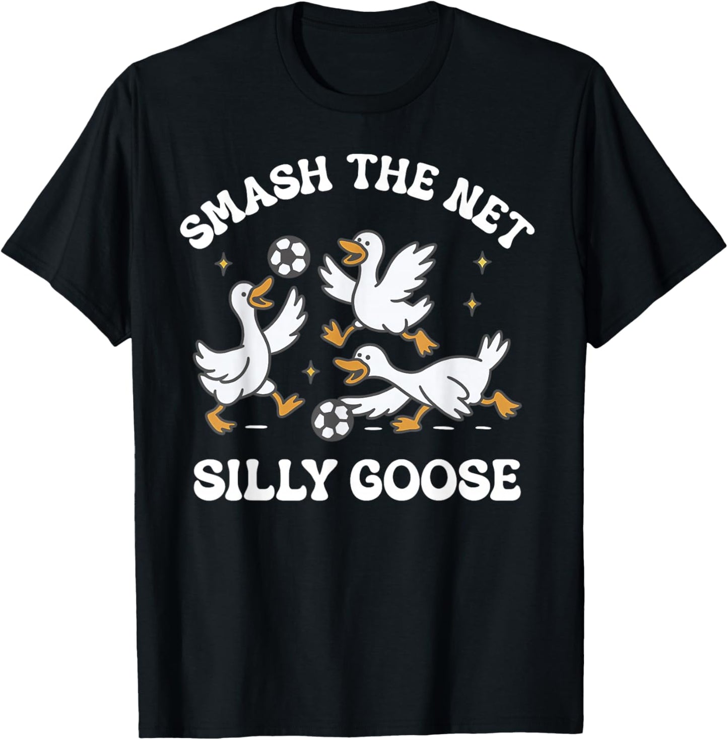 Silly Goose Playing Soccer Coach Game Day Soccer Mom Mama T-Shirt - T-Shirt | Black