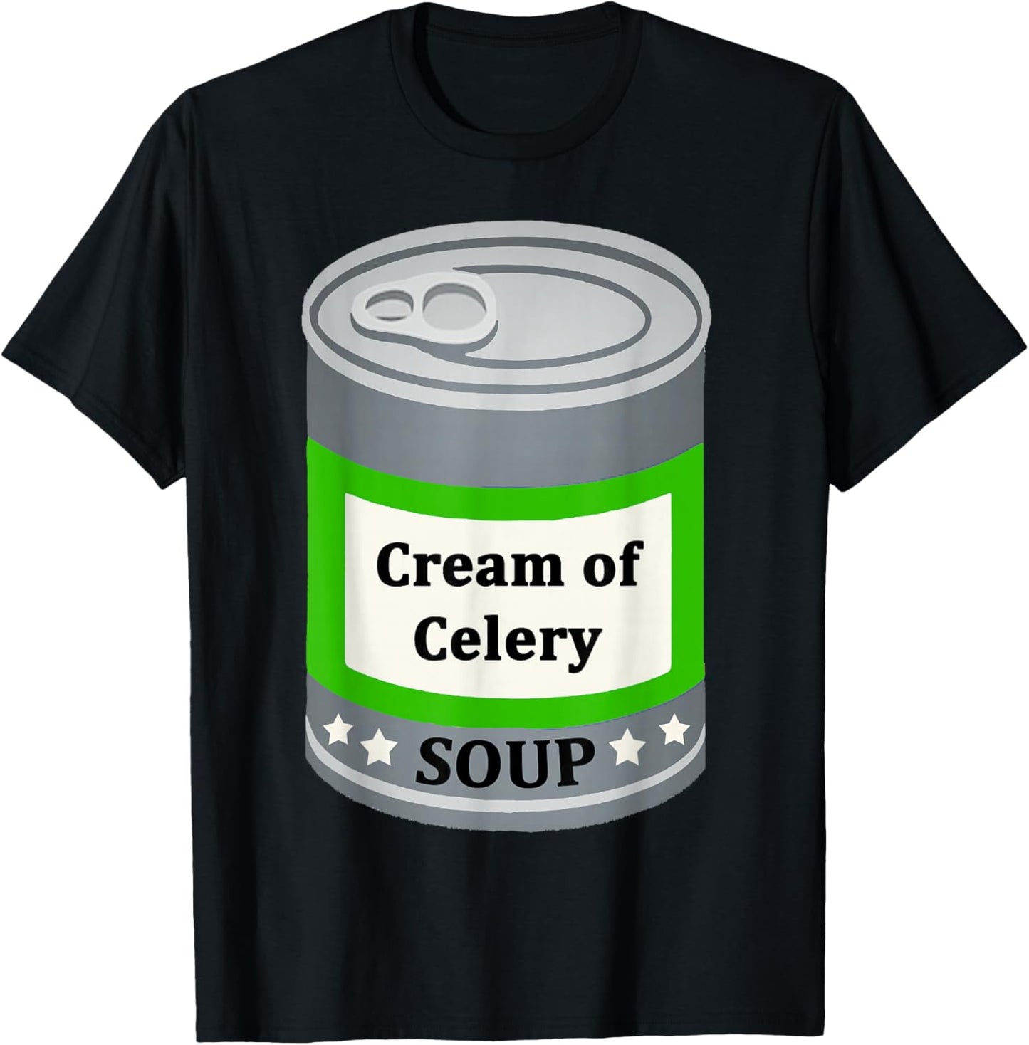 Cream of Celery Canned Soup Easy Lazy Fun Halloween Costume T-Shirt - T-Shirt | Black