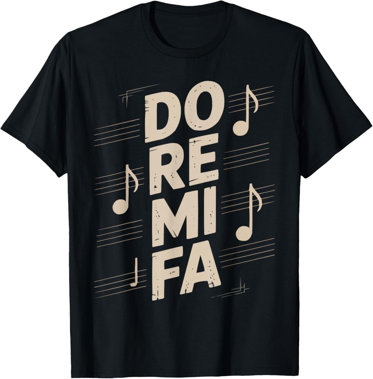 Do Re Mi FA Music Notes Musician Musical Lover T-Shirt - T-Shirt | Black