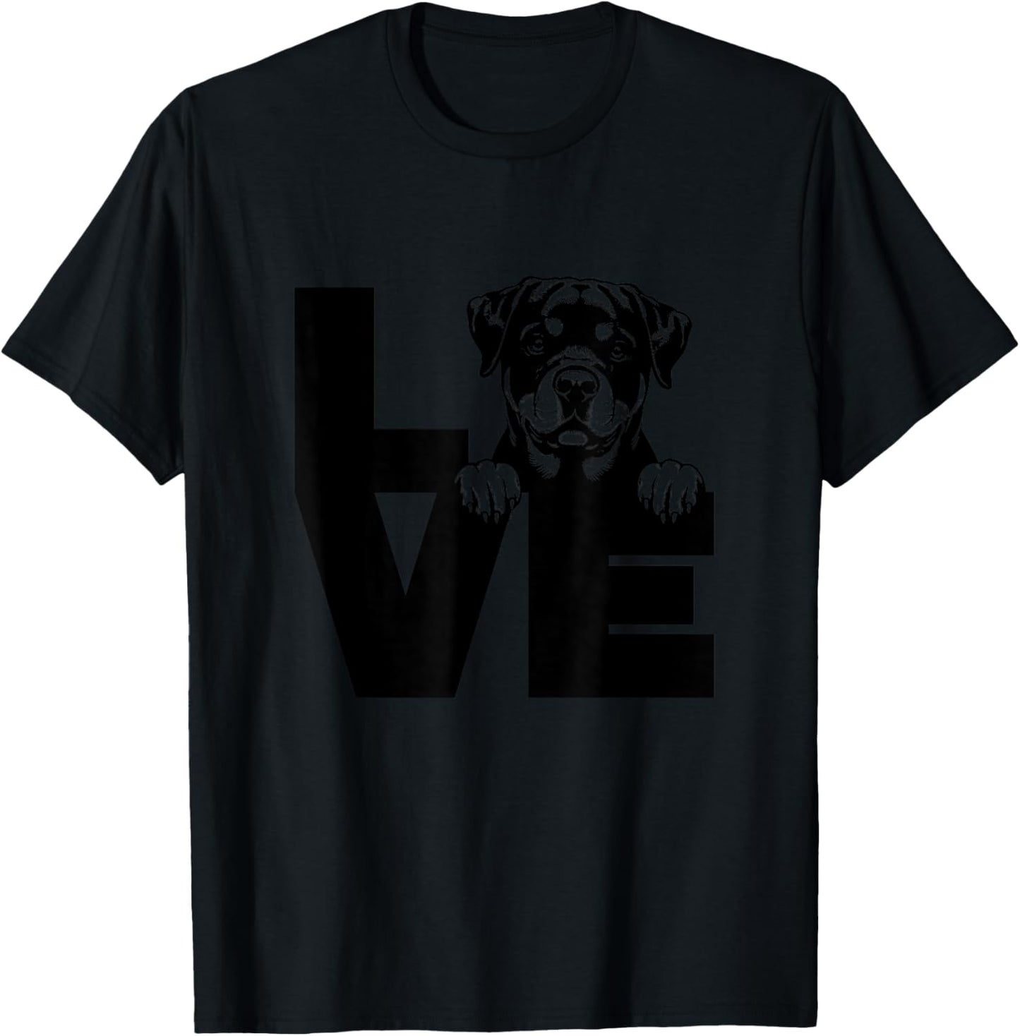 Love Rottweiler Dog T-Shirt - T-Shirt | Black