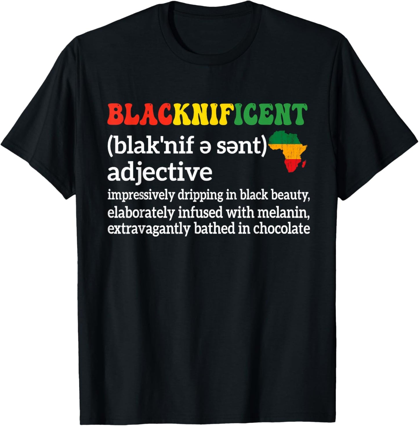 Blacknificent Definition Proud Black History Month T-Shirt - T-Shirt | Black