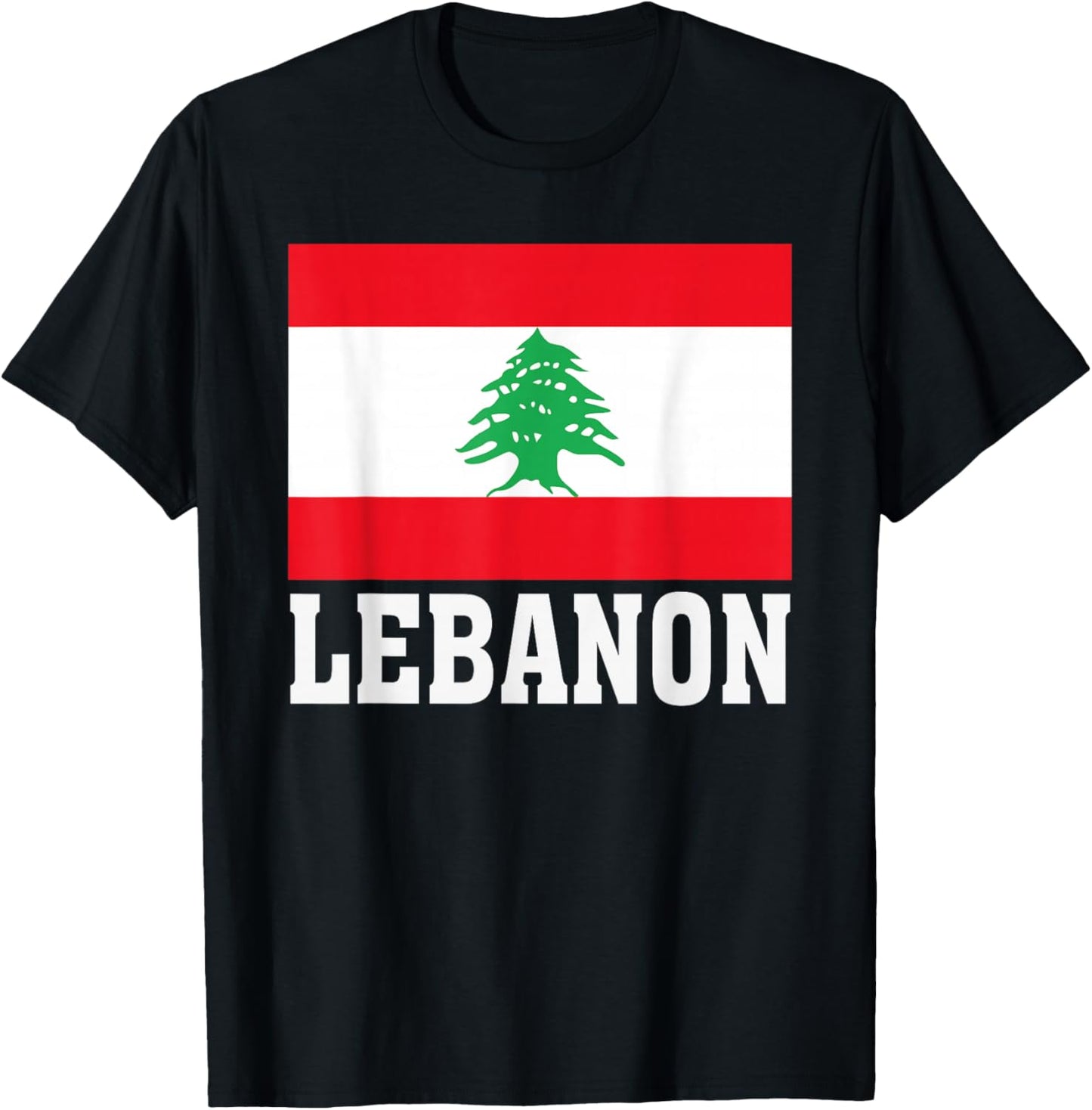 Lebanon Flag Patriotic National Roots Souvenir T-Shirt - T-Shirt | Black