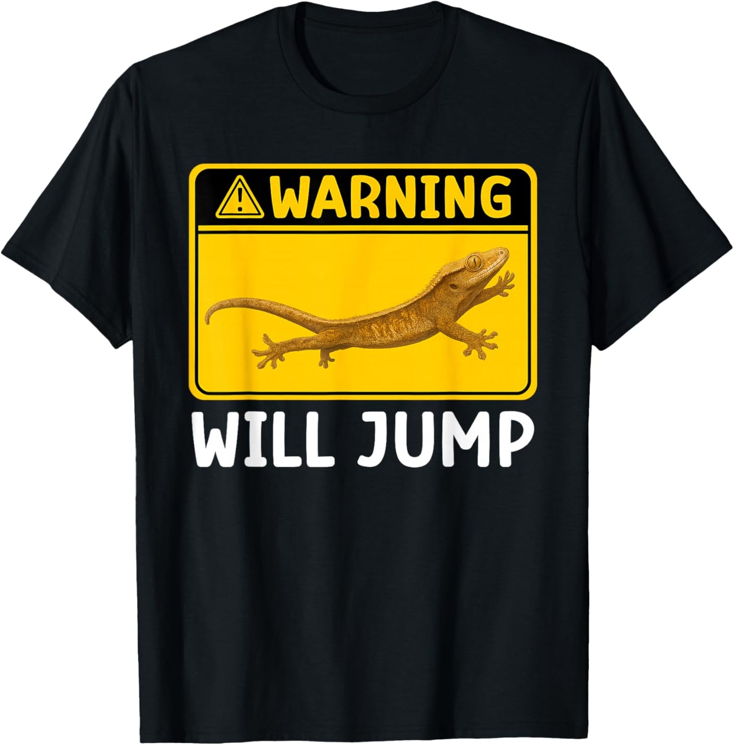 Will Jump Crested Gecko Owner Crestie Lover T-Shirt - T-Shirt | Black
