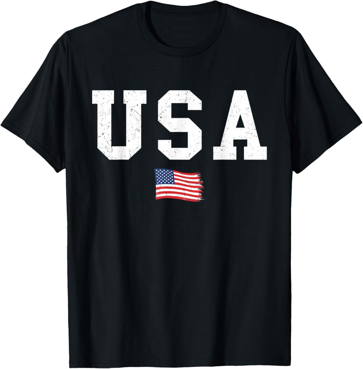 USA Flag Patriotic American Flag 4th of July Men USA Graphic T-Shirt - T-Shirt | Black