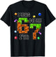 Funny Six Seven I was 6 Now I'm 7 Game Pixel 7th Birthday T-Shirt - T-Shirt | Black