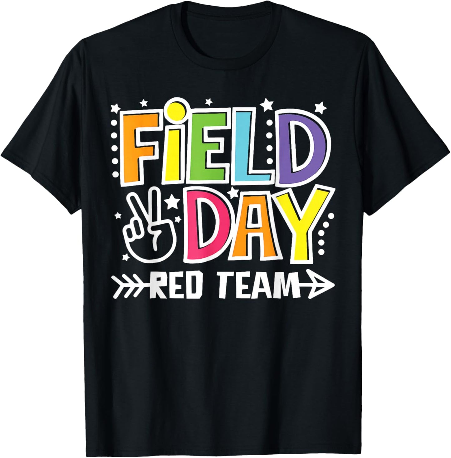 Field Day Red Team Funny for Teacher Kids Field Day Games T-Shirt - T-Shirt | Black