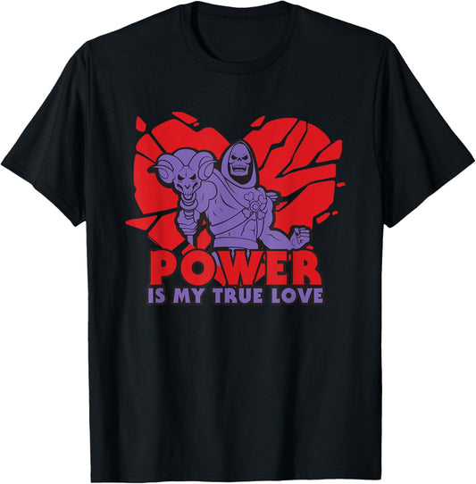 Skeletor Valentine's Day Power is My True Love T-Shirt - T-Shirt | Black