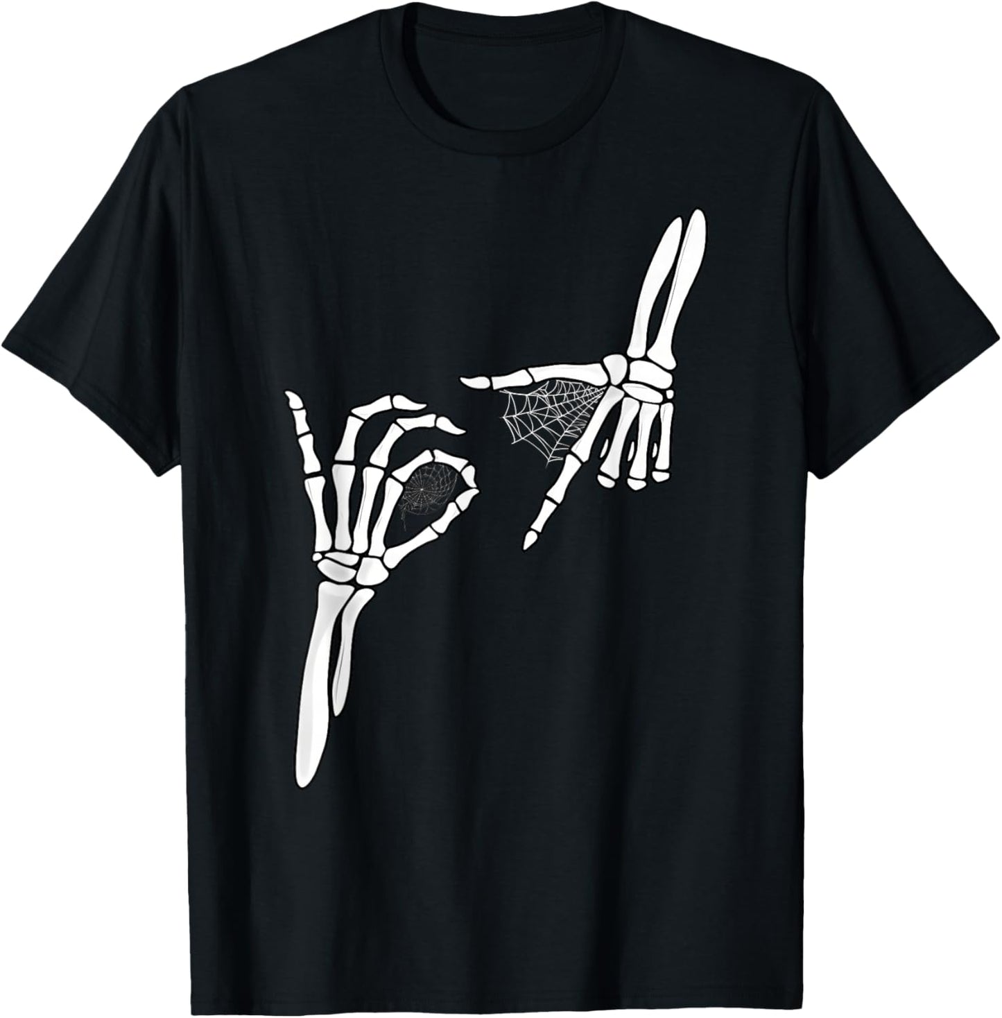 67 Meme Skeleton Hand 6 7 Halloween Six Seven T-Shirt - T-Shirt | Black
