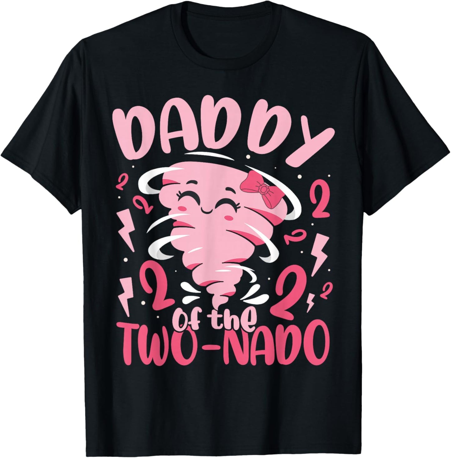 Daddy of The Two-nado Tornado Themed 2nd Birthday Party Kids T-Shirt - T-Shirt | Black