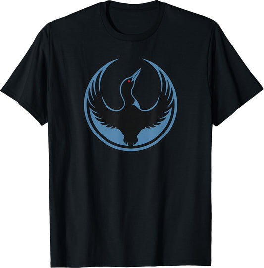 Bird Loon MN State Bird, Minnesota Rebel New State Flag T-Shirt - T-Shirt | Black