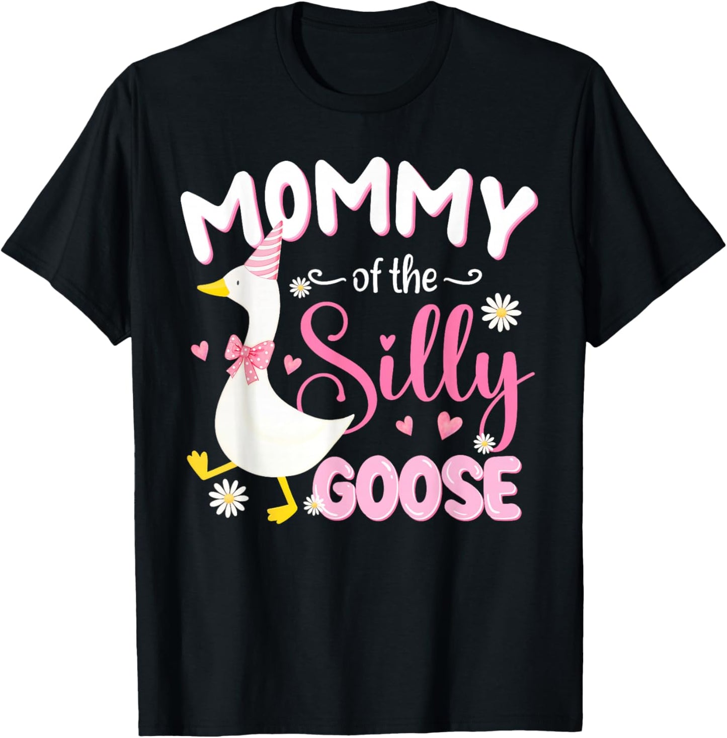 Silly Mommy Goose Mommy 1st Birthday Family Matching Party T-Shirt - T-Shirt | Black