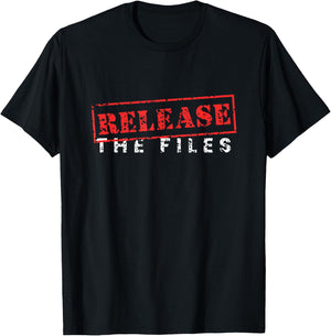 Release The Files Stamp Distressed American Politics T-Shirt - T-Shirt | Black