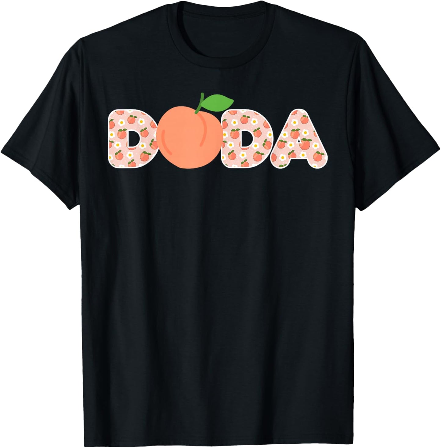 Dada of A Sweet Peach First Birthday Family Peach Party T-Shirt - T-Shirt | Black