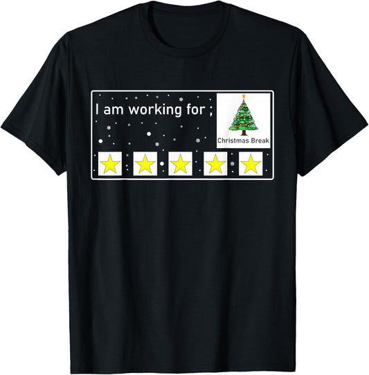 I Am Working for Christmas Break Special Education Teacher T-Shirt - T-Shirt | Black