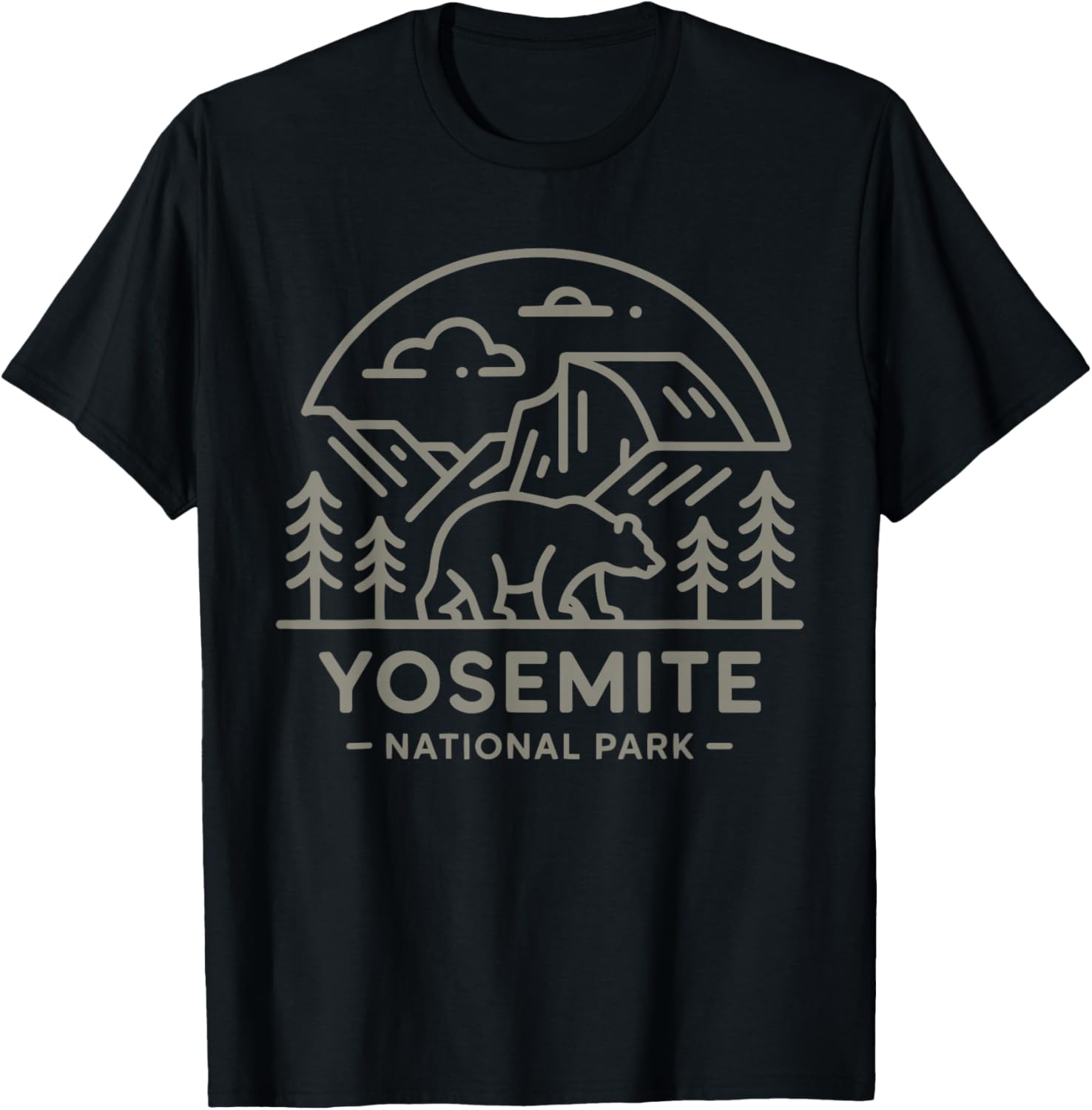 Yosemite National Park for Hikers Campers and Nature Lovers T-Shirt - T-Shirt | Black
