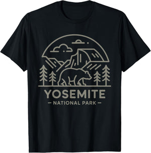 Yosemite National Park for Hikers Campers and Nature Lovers T-Shirt - T-Shirt | Black