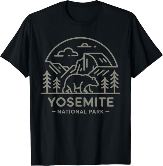 Yosemite National Park for Hikers Campers and Nature Lovers T-Shirt - T-Shirt | Black