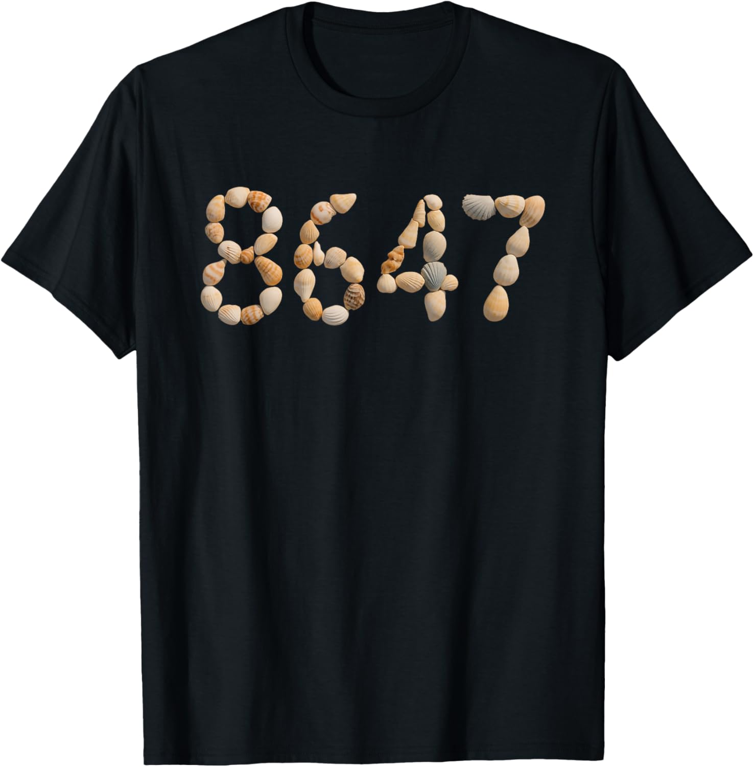 86 47 8647 Shirt 86 47 Seashells Sea Shells Summer Beach T-Shirt - T-Shirt | Black