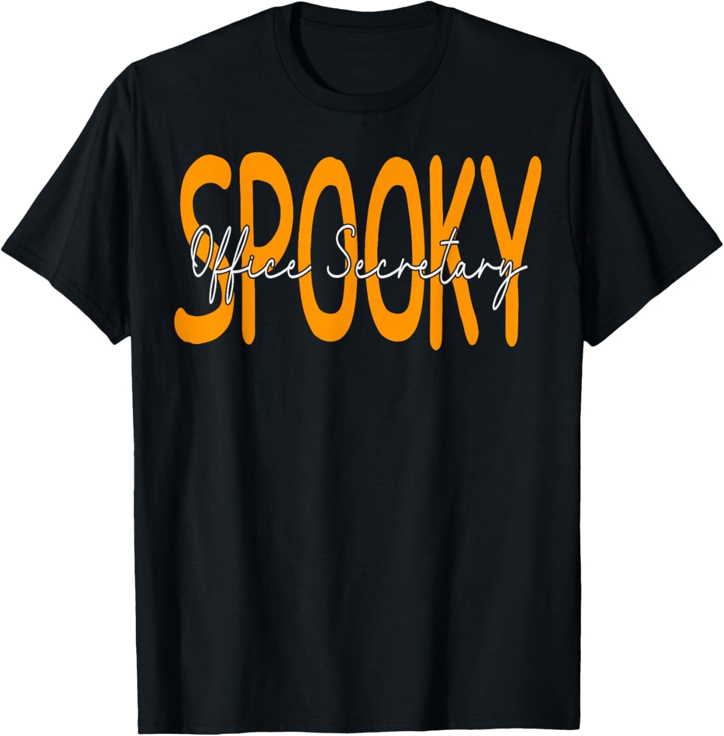 Office Secretary Spooky Halloween Funny School T-Shirt - T-Shirt | Black