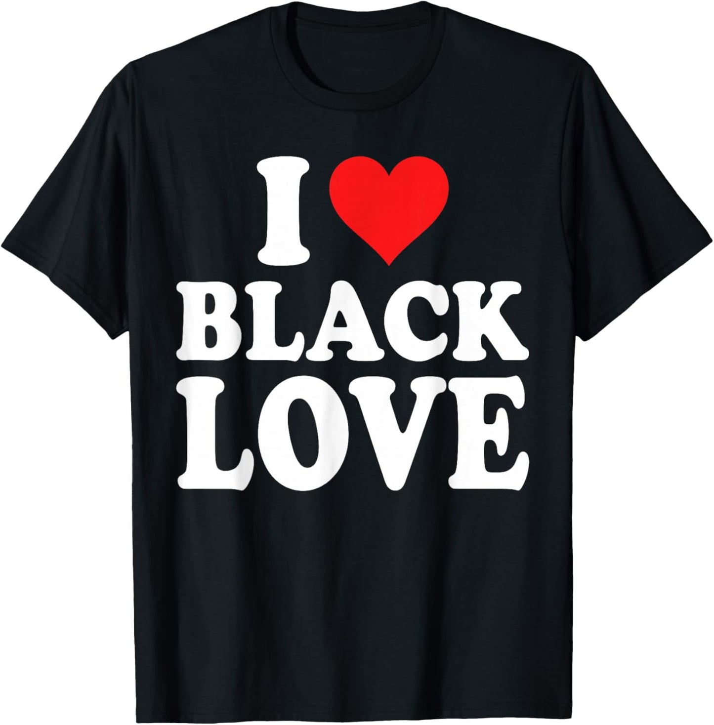 I Heart Black Love Cute Matching Couples African American T-Shirt - T-Shirt | Black