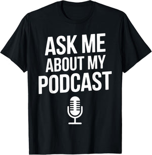 Best Podcast Art Women Podcasting Podcaster Podcast T-Shirt - T-Shirt | Black
