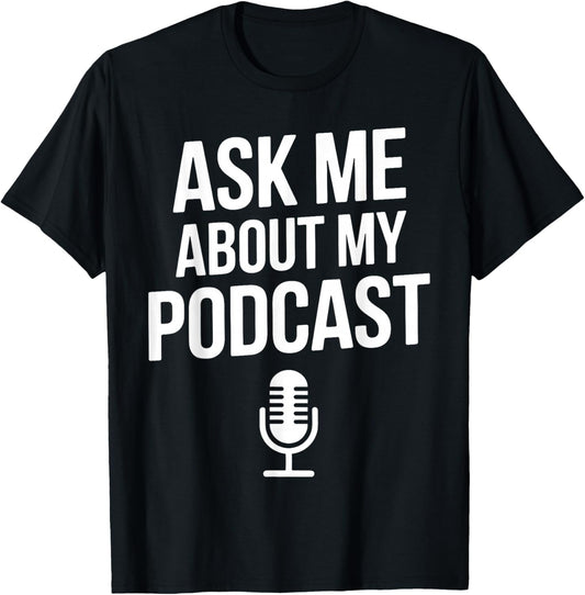 Best Podcast Art Women Podcasting Podcaster Podcast T-Shirt - T-Shirt | Black