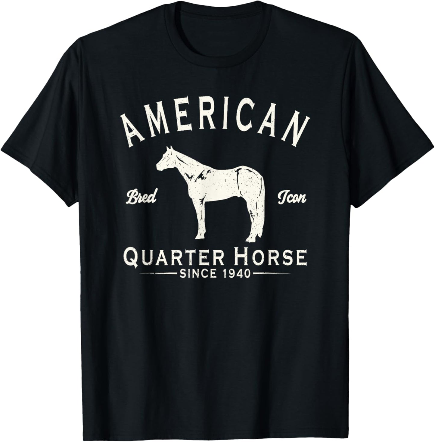 American Quarter Horse 1940 - Equestrian Saddle Riding T-Shirt - T-Shirt | Black