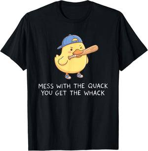 Goose Mess with The Quack You Get The Whack Funny Duck Meme T-Shirt - T-Shirt | Black