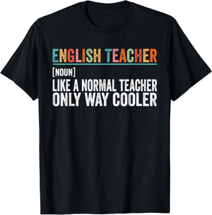 Funny English Teacher Definition T-Shirt - T-Shirt | Black