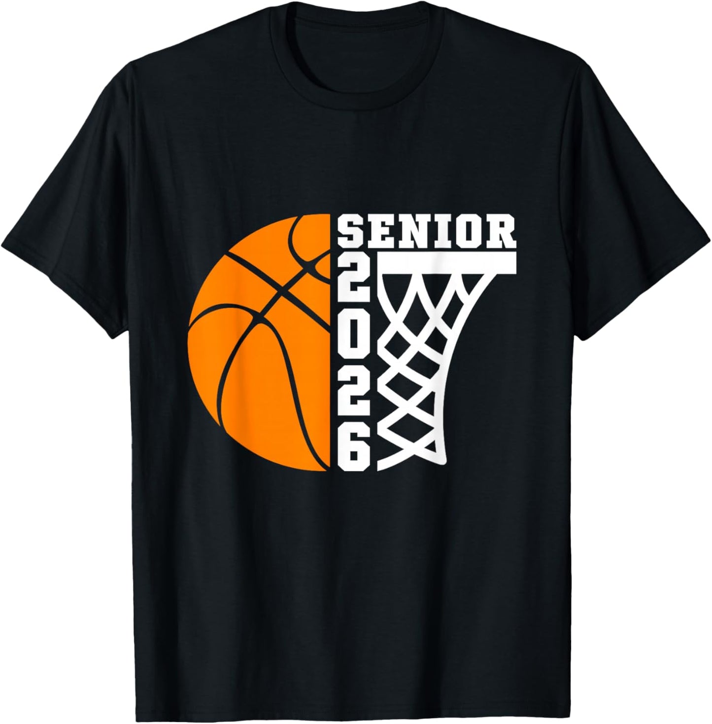 Graduate Senior Class of 2026 Basketball Player Graduation T-Shirt - T-Shirt | Black
