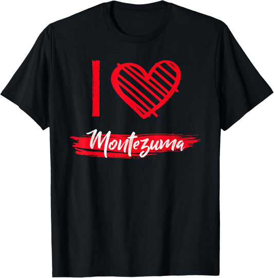 I Love Montezuma County I Heart Montezuma T-Shirt - T-Shirt | Black
