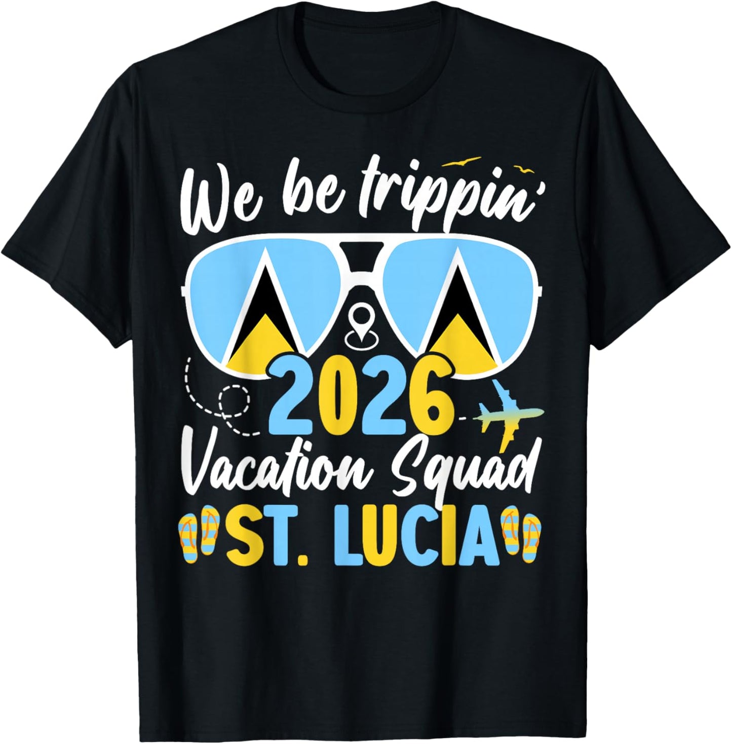 St. Lucia Vacation Family Friends Trip Cruise 2026 Matching T-Shirt - T-Shirt | Black