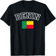 Benin Flag Vintage Distressed Retro Heritage Design T-Shirt - T-Shirt | Black