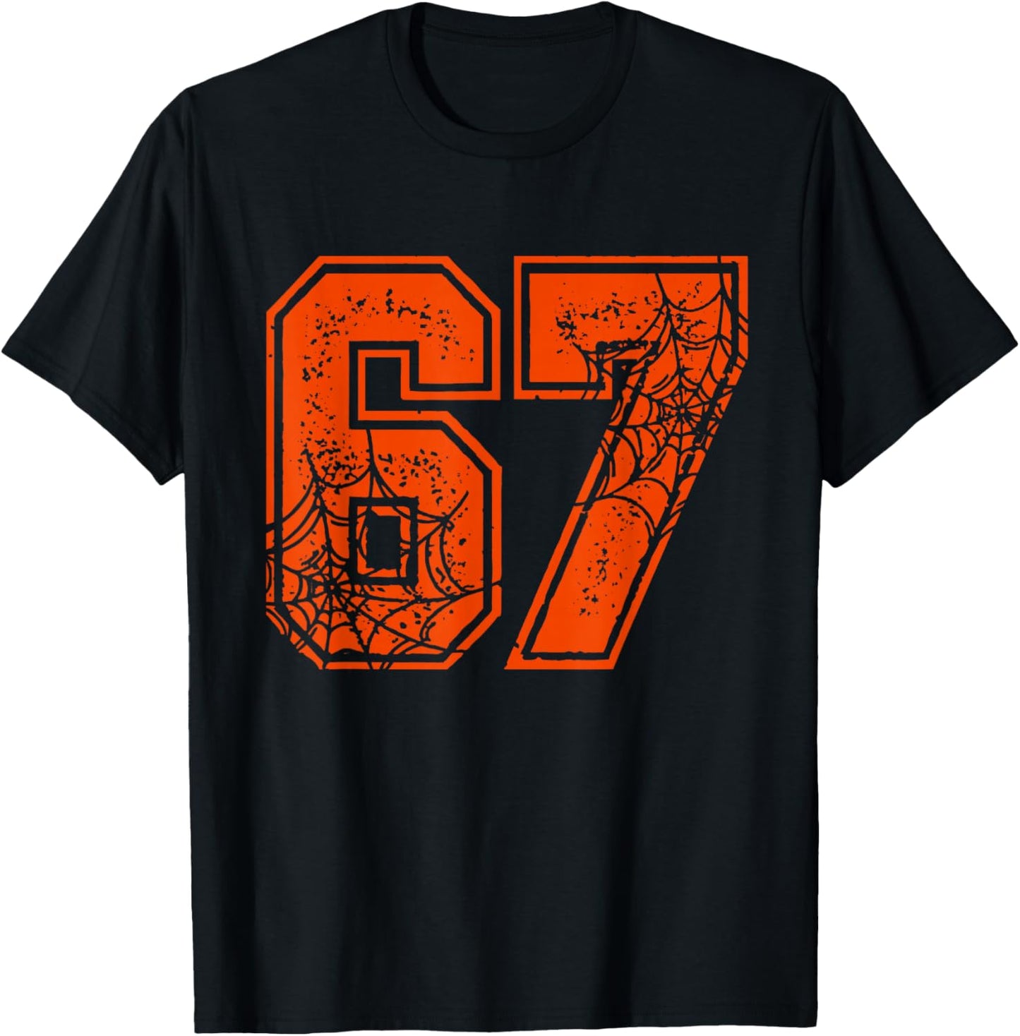 67 Meme Funny Six Seven Gen Alpha Halloween Pumpkin Costume T-Shirt - T-Shirt | Black