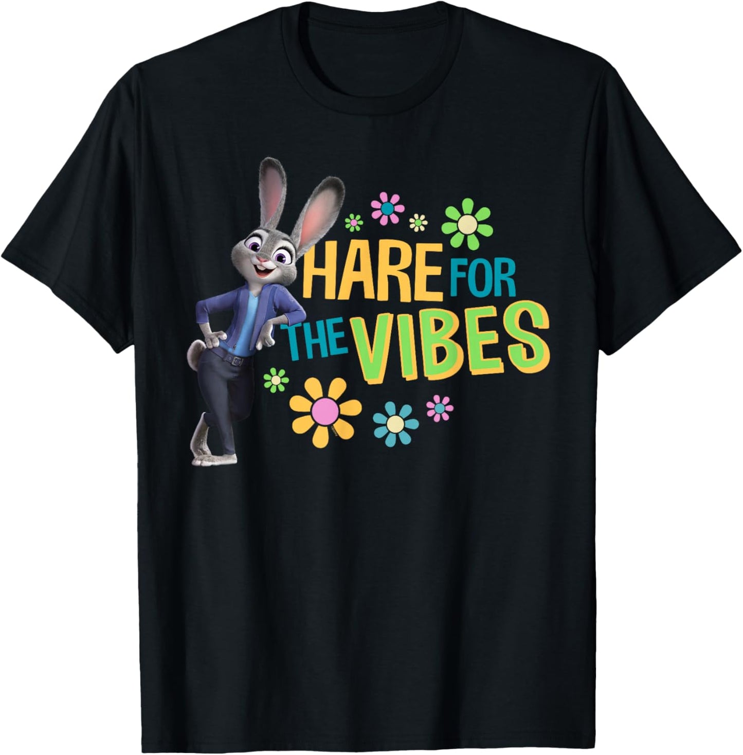 Disney Zootopia 2 Judy Hopps Hare for The Vibes Funny T-Shirt - T-Shirt | Black